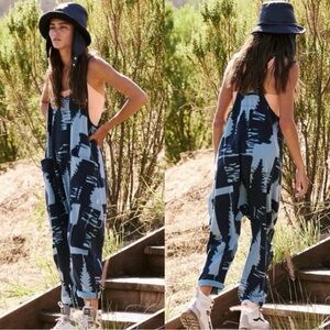 Free People Movement Printed Hot Shot Onesie in Winter Forest